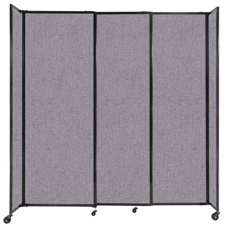 Versare StraightWall Sliding Portable Partition 7'2" x 7'6" Cloud Gray Fabric 1490308